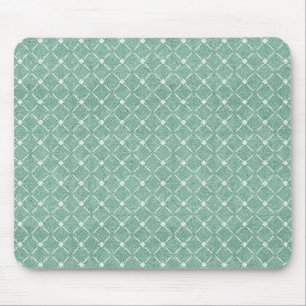 Velvety Lattice Pattern in Mint Green Mouse Pad