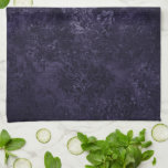 Velvety Midnight Damask | Indigo Purple Grunge Kitchen Towel<br><div class="desc">90s Grunge, All Grown Up! Edgy and dramatic gothic-inspired dark velvety baroque damask in deep rich hued palette creates an opulent vintage crushed velvet texture. From the luxurious and sophisticated "Moody Jewel Tones" collection, this novelty modern contemporary mixed medium unisex (yet feminine) abstract effect adds perfect pop of dusky muted,...</div>