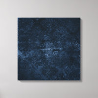 Velvety Navy Damask | Dark Blue Grunge Baroque