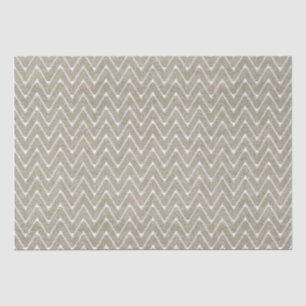 Velvety Sand Brown Small Chevron Pattern Tissue Paper
