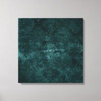 Velvety Teal Damask | Dark Green Grunge Baroque