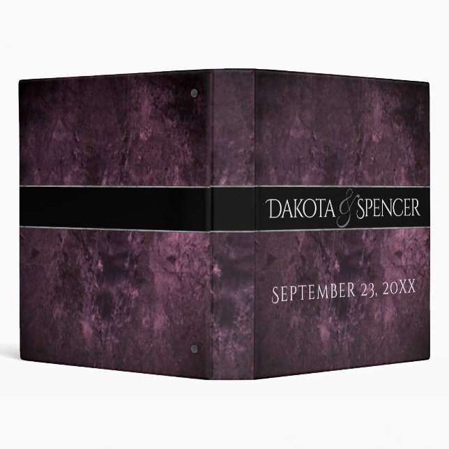 Velvety Wine Damask | Maroon Merlot Grunge Baroque Binder (Background)