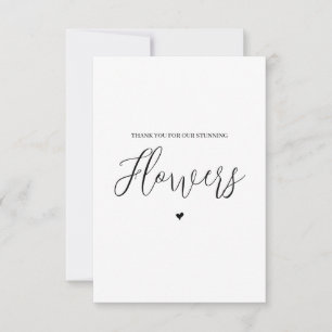 Vendeur mariage Carte de remerciements - fleuriste