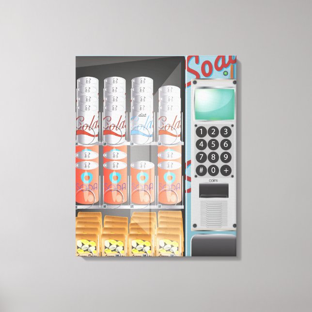Vending Machine Canvas Print (Front)
