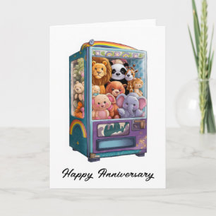 Vending machine filled with teddy Bears Card