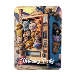 Vending machine filled with teddy Bears  Magnet