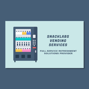 Vending Machine Refreshment Solutions Modern Business Card