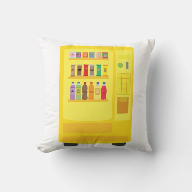 Vending Machine Throw Pillow (Front)