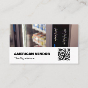 Vending Service QR Code Vendor Food Snack Business Card