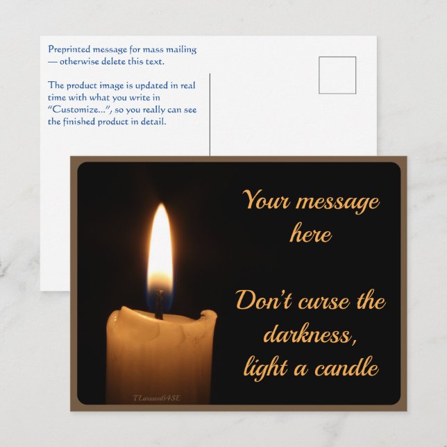 Vendor Card — Candle (Front/Back)