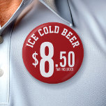 Vendor Concession Supplies - Ice Cold Beer Seller 3 Inch Round Button<br><div class="desc">This can be for a business or just a gag gift. Sell your beverages with a simple way to display the current price to beer drinkers in the stadium. This template can be personalized to the product and price that is needed. This can be the solution to the problem of...</div>