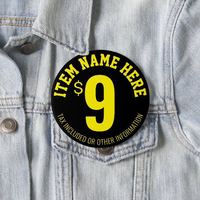 Vendor Concession Supply - Item Cost 4 Inch Round Button (In Situ)