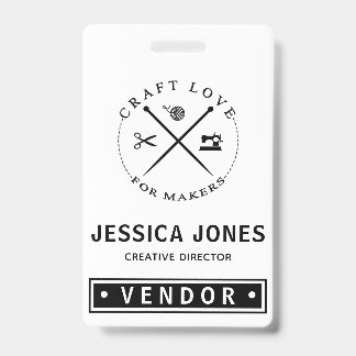 Vendor Show / Craft Fair NameTag Badge