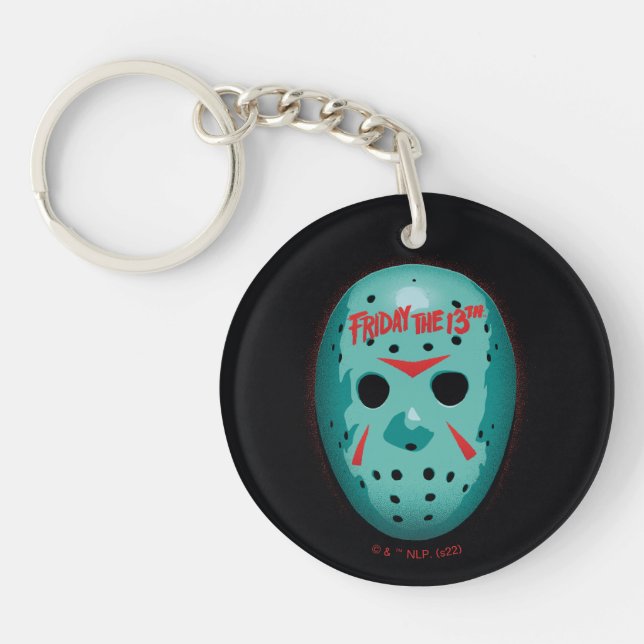 Vendredi 13 | Graphique de masque de hockey bleu (Devant)