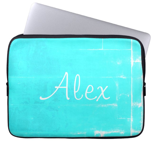 Vendredi Alluring Aqua Laptop Sleeve (Front)