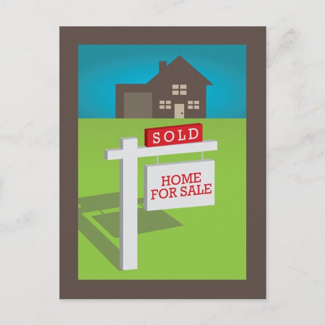 Vendu ! Nous avons acheté une maison ! Carte posta (Devant)