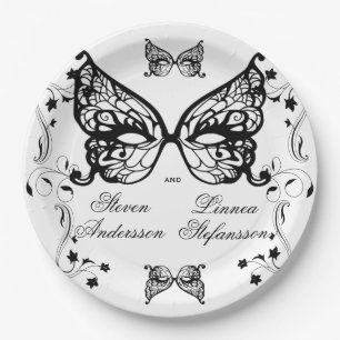 Venetia Carnivale Masque Victorian Ornate Flourish Paper Plate