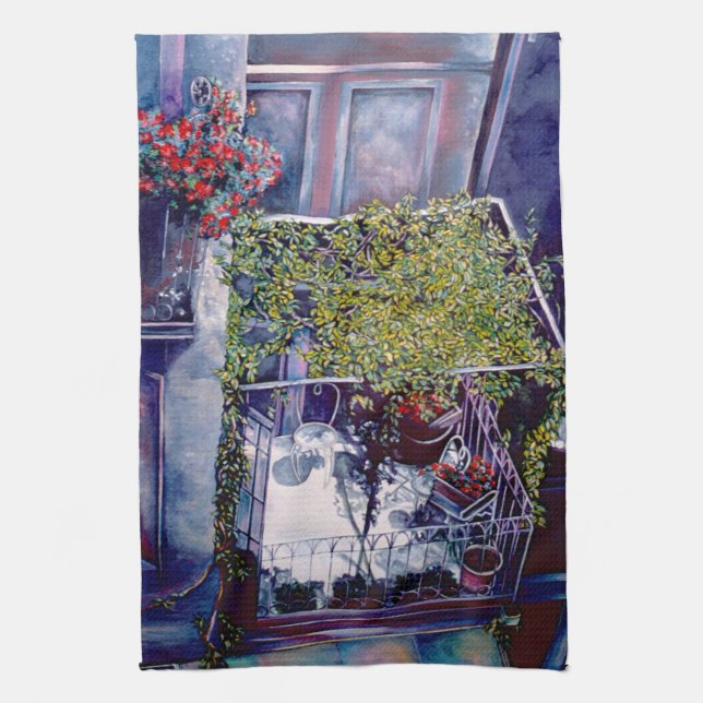 Venetian Afternoon Kitchen Hand Towel (Vertical)