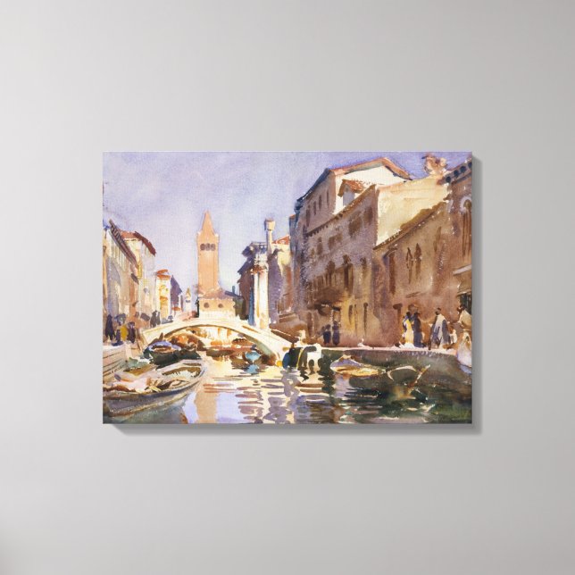 Venetian Canal Canvas Print (Front)