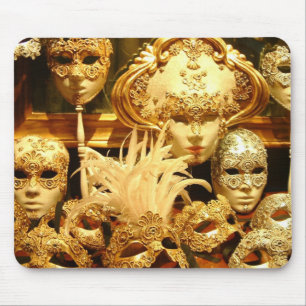 Venetian Carnival Masks Mouse Pad