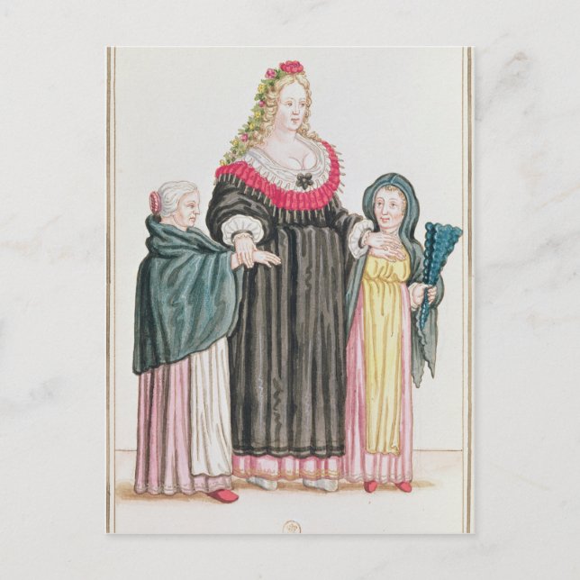 Venetian Courtesan Postcard (Front)