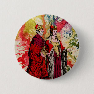 Venetian Doge and Dogeressa by Michael Moffa 2 Inch Round Button
