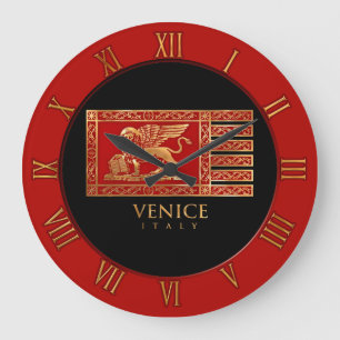 Venetian Flag Large Clock