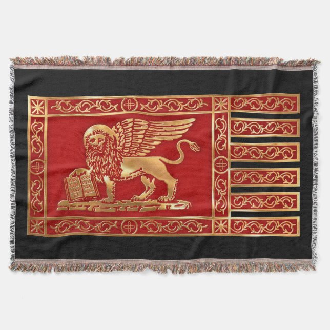Venetian Flag Throw Blanket (Front)