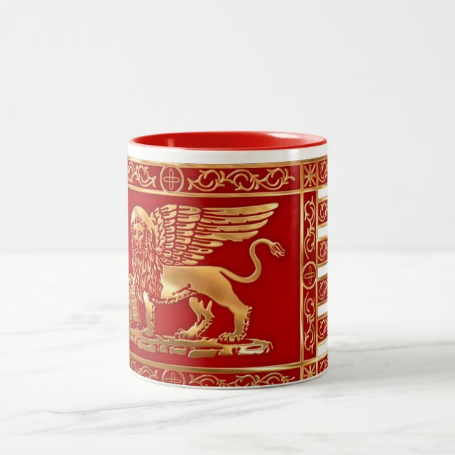 Venetian Flag Two-Tone Coffee Mug (Center)