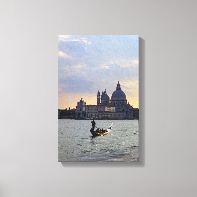 Venetian gondola at sunset canvas print (Front)