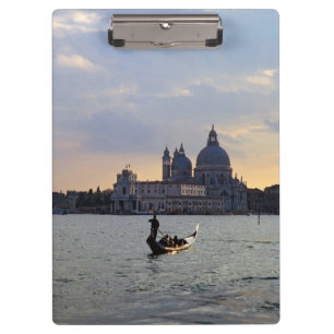 Venetian gondola at sunset - Italy Clipboard