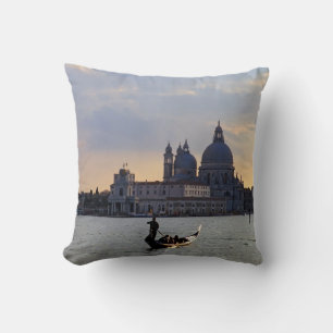 Venetian gondola at sunset - Italy Throw Pillow