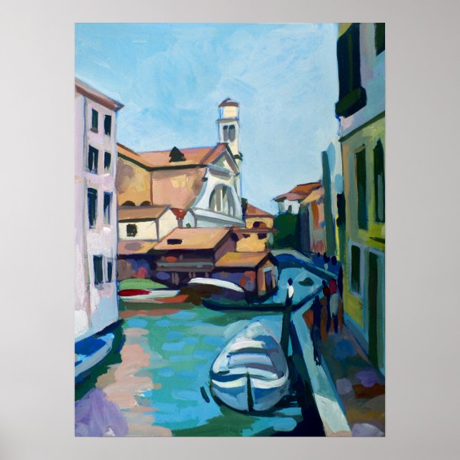 Venetian Gondola Boatyard Poster (Front)