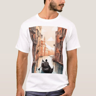 Venetian Gondola Romance Design, T-Shirt