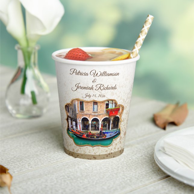 Venetian Gondolas Paper Cups (Insitu)