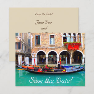 Venetian Gondolas Save-the-Date Cards
