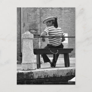 Venetian Gondolier Postcard