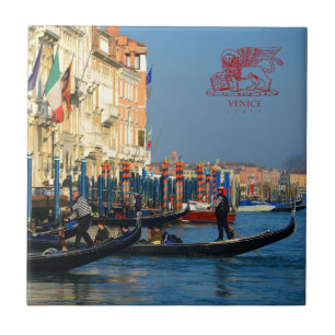 Venetian gondoliers tile