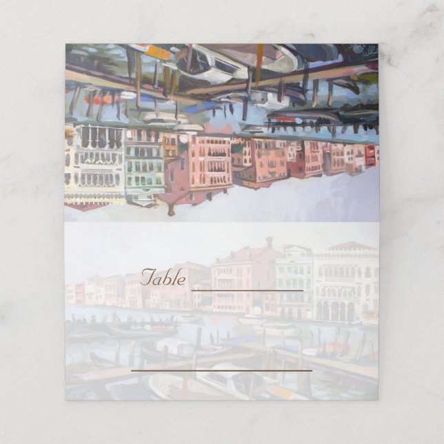Venetian Grand Canal Place Card (Outside Unfolded)