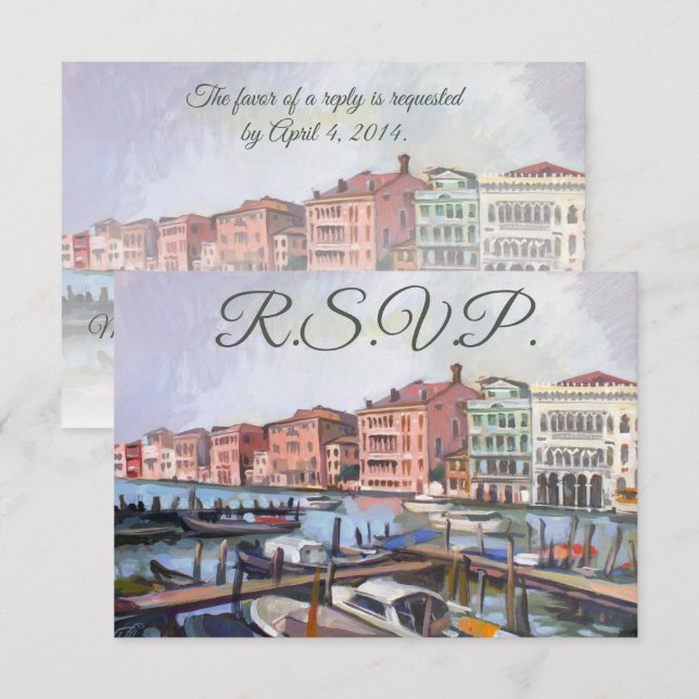 Venetian Grand Canal RSVP Card (Front/Back)