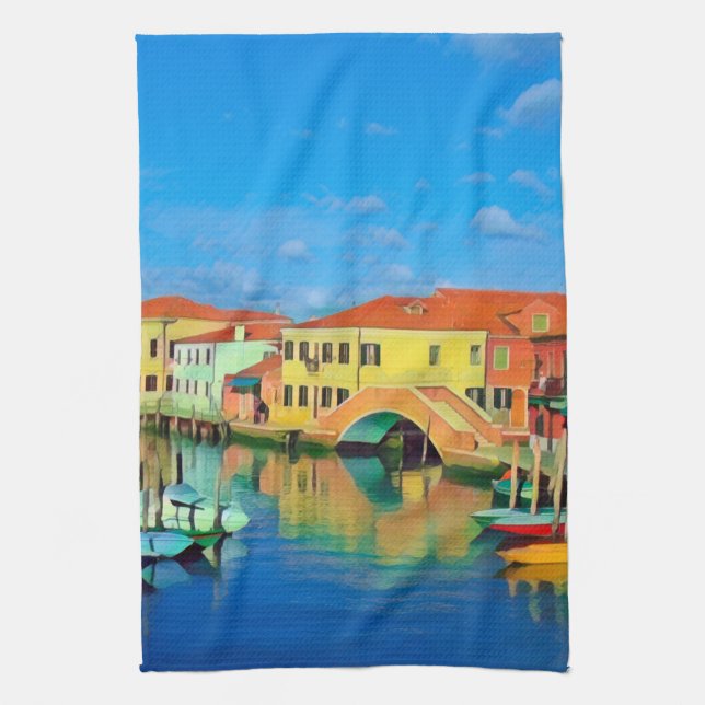 Venetian Lagoon - MURANO - panorama Kitchen Towel (Vertical)