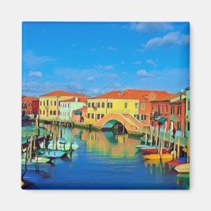 Venetian Lagoon - MURANO - panorama Magnet