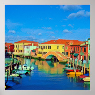 Venetian Lagoon - MURANO - panorama Poster