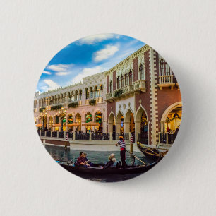 Venetian Las Vegas Gondola Canal Architecture 2 Inch Round Button