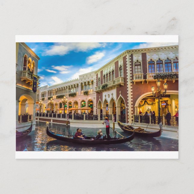 Venetian Las Vegas Gondola Canal Architecture Postcard (Front)