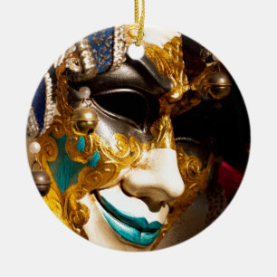 Venetian Mask Ceramic Ornament