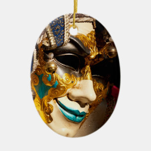 Venetian Mask Ceramic Ornament
