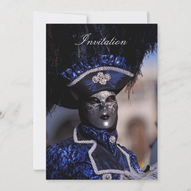 Venetian Mask Invitation (Front)
