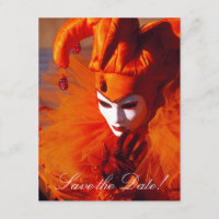 Venetian Mask Save-the-Date Cards