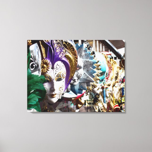 Venetian Masks 1 Canvas Print (Front)